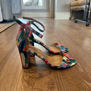 Vaneli multi-colored chunky heels in size 8!